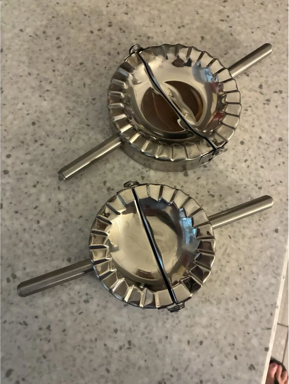 Lot of 2 Stainless Steel Dumpling & Empanada Maker Presses